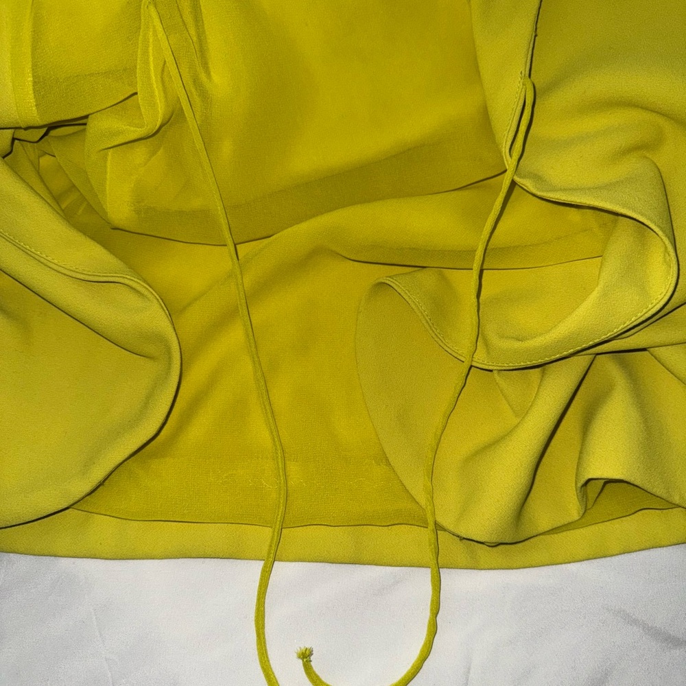 Vibrant Yellow Wrap Dress - Small - Picture 10 of 13